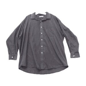 David Taylor Mens Black Long Sleeve Button Down Shirt Single Pocket Sze 19 34/35